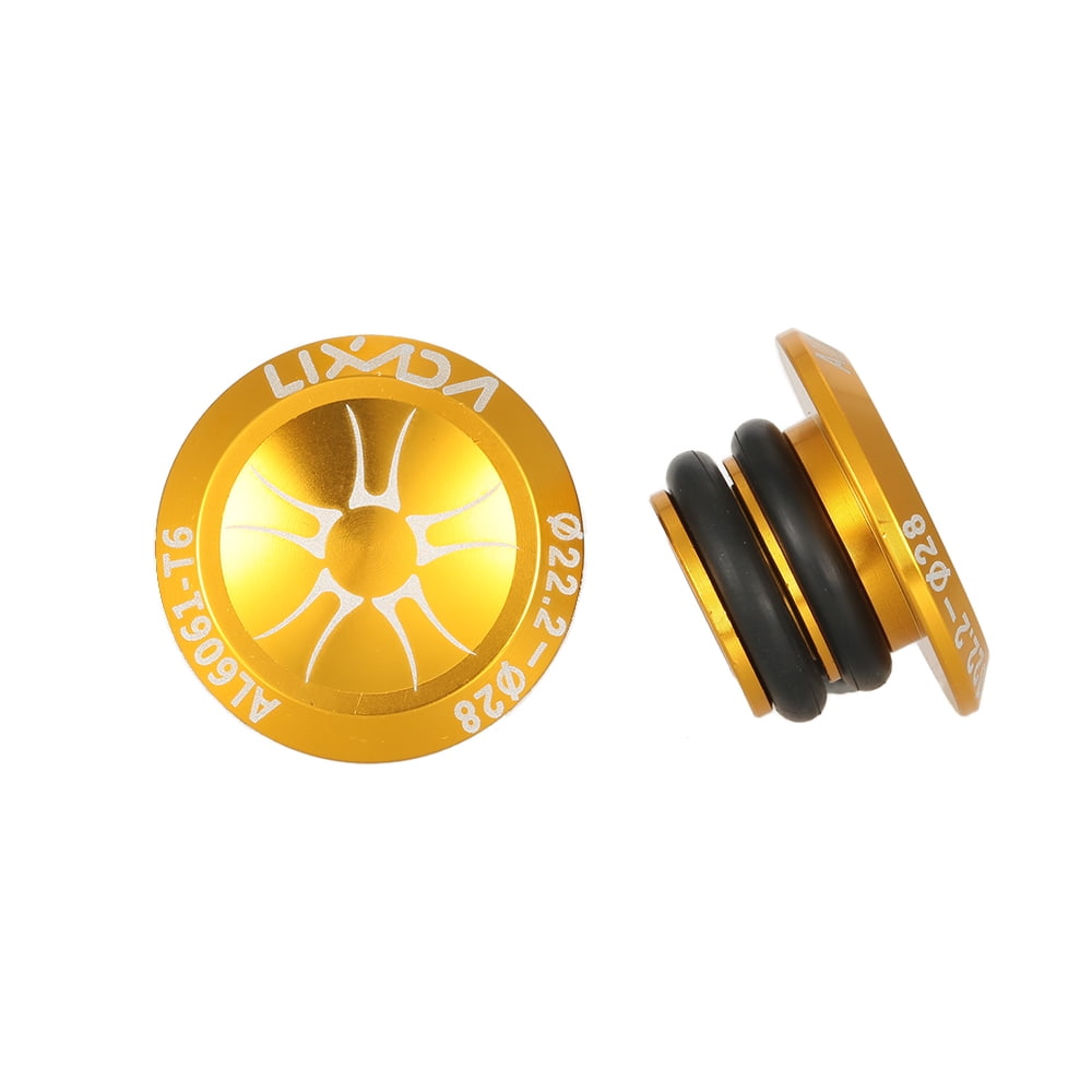 MTB Road Bike Handlebar Grip End Plugs Aluminum Alloy Bar Caps /& Rubber rings