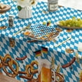 thumbnail image 4 of Oktoberfest Tablecloth 70×70 Inch Round, German Beer Festival Bavarian Flag Washable Table Cover for Party Picnic Dinner Decor, 4 of 6