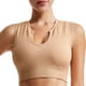 thumbnail image 1 of Brasier sin Varillas Mujer Ropa Interior Femenina para Fitness, Running, Yoga, Chaleco A Prueba de Golpes, Escote En U Profundo, sin Aros de Acero, Sujetador Cómodo Fruncido Mediana, 1 of 3