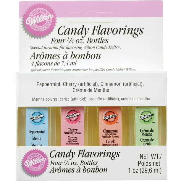 Wilton .25 oz. Candy Flavorings, Peppermint, Cherry, Cinnamon, & Mint 4