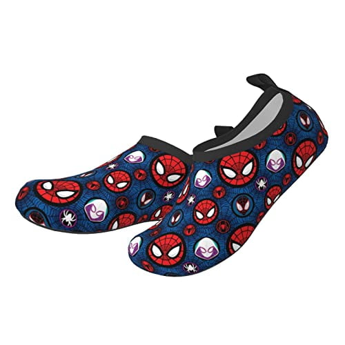 ALBC Favorite Superhero Kids Water Shoes Non-Slip Quick-Dry Barefoot Aqua Shoe Outdoor Sport Beach Swimming Surfing Diving Shoes Gift for Boys Girls 26/27 Blue 9-10.5 Little Kid