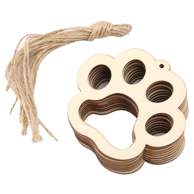 Pequeñas Piezas De Madera, Bloques Artesanales De Madera Con Forma De Pata De Oso, 30 Piezas Para árbol De Navidad