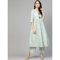 thumbnail image 3 of Idalia Sky Blue Printed Flared Kurta Set, 3 of 5