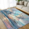 thumbnail image 4 of 5x8Ft Area Rugs, Blue Gray Coastal Non-Skid Rubber Backing Large Rectangle Rugs - Living Room Bedroom Home Office, Oil Painting Modern Abstract Art Indoor Floor Mat Carpets Washable Rug, 4 of 9