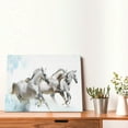 thumbnail image 4 of Balery Running White Horses Pattern Canvas Decorative Picture – 30x40in Premium Wall Art, Modern Canvas Print for Home Decor（Horizontal）, 4 of 6