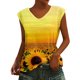 thumbnail image 1 of Moda Mujer Causal V-Cuello Impresión Blusa Sin Mangas Camiseta Verano Tops Fridja  gh5773, 1 of 4