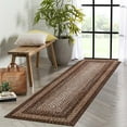 thumbnail image 2 of ZACOO 2' x 6' Braided Printed Runner Rug Low Pile Non-Shedding Carpet for Bedroom Bedside Laundry Kitchen Brown, 2 of 7