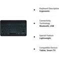 thumbnail image 5 of Teclado Bluetooth con panel táctil, teclado inalámbrico portátil recargable para tableta Bluetooth con trackpad y retroiluminación de 7 colores, compatible con iPad, iPhone, iOS Android Windows (negro) JM teclado, 5 of 5