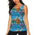 thumbnail image 2 of Picia Little Sea Turtles Pattern Women's Workout Tank Top,Breathable Activewear,Slim Fit Athletic Top,Versatile Workout Moisture-wicking top-X-Large, 2 of 9