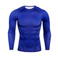 thumbnail image 1 of Minnieouse Camiseta ajustada para hombre, cuello ajustado, ropa moldeadora transpirable, camisa de compresión duradera elástica, Camisetas Azul, 1 of 6