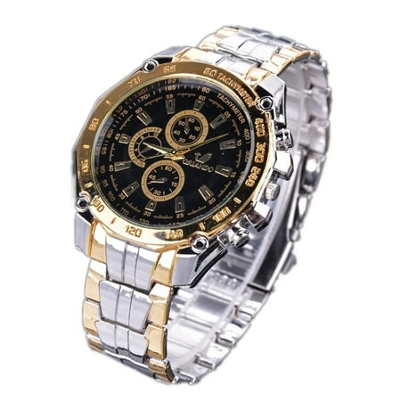 Concord Stainless Steel Wrist Watch - Stainless Steel Luxury Sport Analog Quartz Clock Men Wrist Watch HITC