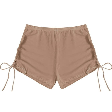 TANGNADE Swim Shorts Women Bikini Bottoms for High Waist Breathable Chiffon Full Coverage 2025 Summer Beach Swim Bottom