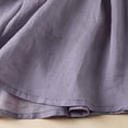 thumbnail image 6 of RUTAYY Women Summer Elastic Waist Double Layer Midi Skirt With Belted Pleats Solid Color Flowy Swing Skirts, 6 of 6