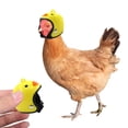 thumbnail image 2 of Casco de pollo de dibujos animados, casco pequeño para mascotas, seguridad ajustable para aves de corral, 2 of 7