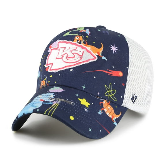 Youth-'47  Navy Kansas City Chiefs Space Dino Adjustable Trucker Hat