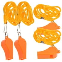 WHAMVOX 4pcs Soccer Survival Whistle Hanging Lanyard Survival Whistle Bird Whistle Referee Whistle