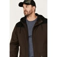 thumbnail image 2 of Brothers And Sons Men's Waxed Canvas Cruiser Hooded Jacket Dark Brown Medium, 2 of 4