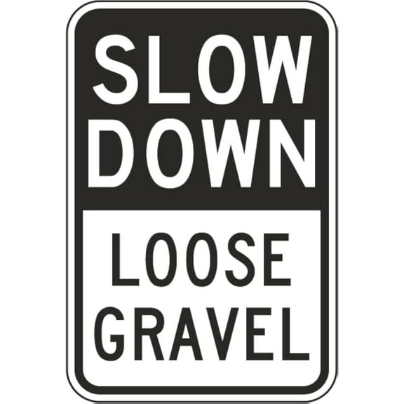 Vintage Metal Signs Slow Down - Loose Gravel Caution Sign Metal Tin Sign Warning Caution Notice Yard Sign Office Sign Outdoor & Indoor,8X12Inch