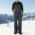 thumbnail image 4 of Oksale Men One Piece Ski Suit Snow Suits Plus Size Insulated Winter Fashion Clothing Windproof Bib Jumpsuits for Snowboard 2025 Gray S, 4 of 10