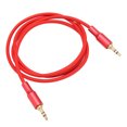 thumbnail image 1 of Cable de audio auxiliar de 3,5 mm, cable auxiliar trenzado de nailon macho a macho de 3,3 pasteles y 3,5 mm, parauriculares, automóvil, estéreos domésticos, altavoces, altavoces, 1 of 7