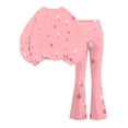 thumbnail image 7 of Grblisyd Outfits for Girls Casual Long Sleeve Cute Cartoon Print Sweatershirt and Flared Pants 2 Pieces Fall Winter Set Size 7-8 Years, 7 of 7