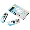 thumbnail image 3 of PlayVital Back Cover for Nintendo Switch Console, NS Joycon Handheld Controller Hard Shell, Dockable Protective Case with Colorful ABXY Direction Button Caps - Rainbow on Cloud, 3 of 7
