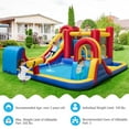 thumbnail image 3 of Barara King Inflatable Bounce House, Large Bounce Castle, Inflatable Bouncers, 7 in 1 Outdoor Inflatable Bounce House with Water Slides and Splash Pools with 750W Blower, 3 of 11