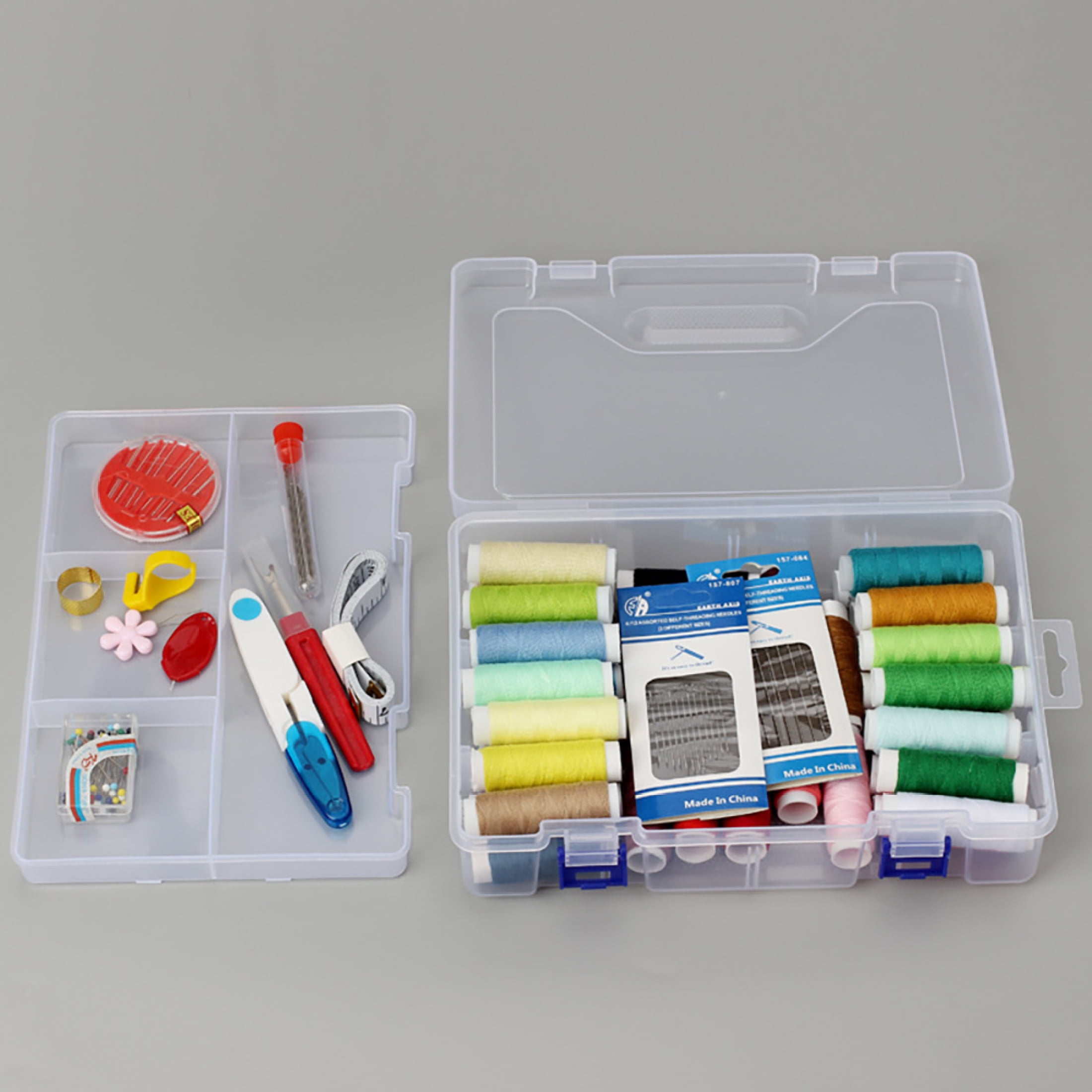 Household Sewing Kit Multi Functional Portable Sewing Box Travel Emergency  Sewing Repair Kit For Silk Denim Wool Leather Type 1