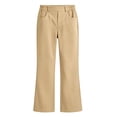 thumbnail image 2 of Girls School Uniform Pants Elastic Waist Flare Leg Girls Khaki Uniform Pants Girls Back to School Clothes Size 5-16 Years, 2 of 7