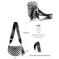 thumbnail image 4 of Bandolera FEIBOON Spacious a cuadros de nylon para mujer, 4 of 6