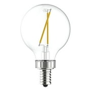 GE LED Light Bulb, 25 Watt, Daylight, G16.5 Globe Bulb, Small Base