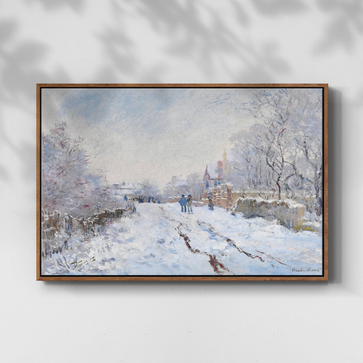 Vintage Landscape-CCXCV By Wexford Home Framed in Walnut Wood Gallery Wrapped Canvas 17 in. x 25 in.