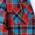 thumbnail image 4 of Admvng Mens Hooded Checkered Long Sleeve Shirt Casual Sportswear Top, 4 of 6