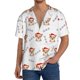 thumbnail image 1 of Fotbe Corgi With Santa Claus Hat Camisa Estampada de Manga Corta para Hombre, Casual de Verano, Estilo Playero, Sin Arrugas-Large, 1 of 5