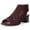Vino Vegan Nubuck, variant on J. Adams Maddie Booties for Women - Peep Open Toe Low Block Chunky Heel Hook & Loop Strap Sandals