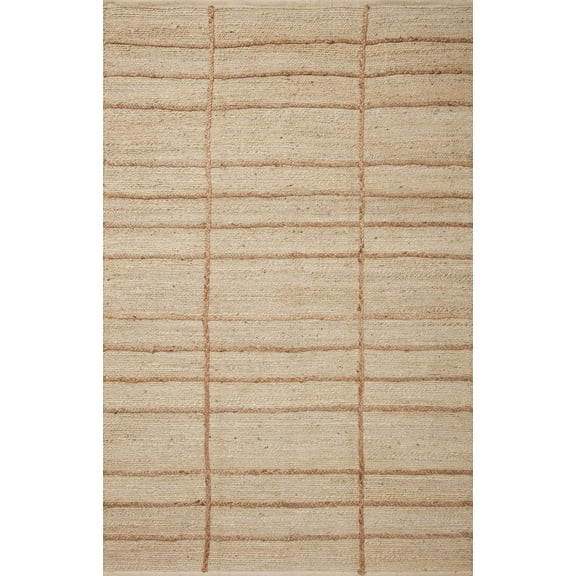 Loloi Bodhi Collection BOD-04 Ivory / Natural, Geometric Area Rug 18" x 18" Sample Swatch