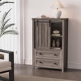 thumbnail image 3 of Qinaqin 5 Drawers Dresser Para Bedroom Estilo Granja Tall Chest De Con Sliding Barn Door Almacenamiento Organizador Ajustable Estanterías Living Room Hallway Cocina, 3 of 7