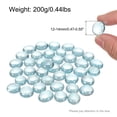 thumbnail image 2 of Glass Beads,40pcs Flat Glass Gemstone Light Sea Blue 0.44lbs (0.47-0.55") Glass Marbles Pebbles for Vase Fillers Aquarium Decor DIY Craft, 2 of 6