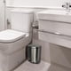 thumbnail image 3 of Bote de basura baño Cesto de basura chico de acero inoxidable con cerrado automático suave con contenedor interior Basurero papelera para baño Cubo tapa y pedal (Plateado, 5 litros), 3 of 8