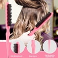 thumbnail image 5 of 3 Pcs Slick Back Hair Brush Set with Edge Brush, Bristle Brush, Rat Tail Comb, Teasing Brush Set for Smoothing Baby Hair & Flyaways - Pink, 5 of 6