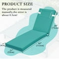 thumbnail image 5 of Chaise Lounge Cushions for Outdoor Furniture, Waterproof 72 x 21Inch Patio Lounge Cushion with Ties, 3 inch Thicks Patio Lounge Chair Cushion Replacement（lake blue,4pcs), 5 of 6