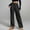 Black, variant on Women's Pants Under $8 Pants Plus Size Solid Color High Waisted Button Pockets Loose Drying Suit Pants Black And White,Size 4XL