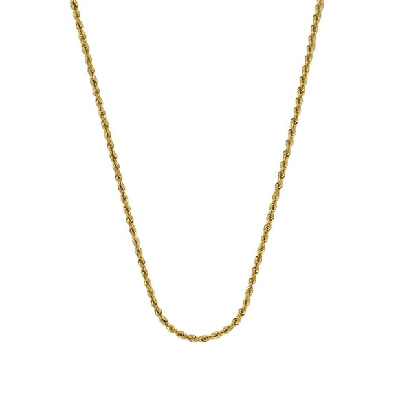 14k Yellow Gold Chinese Rope Chain Necklace 1.05mm Lobster Claw Closure - 2.4 Grams - 18 Inch