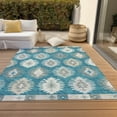 thumbnail image 6 of Addison Rugs Chantille Indoor/Outdoor Transitional Southwest Teal Washable Rectangle Rug, 3' x 5', 6 of 6