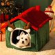 thumbnail image 1 of hengsof Christmas Cat Bed for Indoor Cats Plaid Christmas Cat Tent Cat Bed Cave for Pets Cats and Dogs Winter Warm Cats Bed, 1 of 6