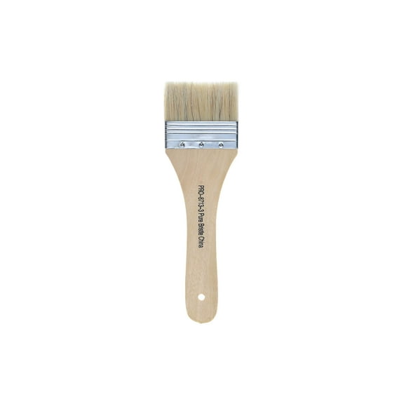 Pro Art Brush White Bristle Wide Wash 3x1.5"