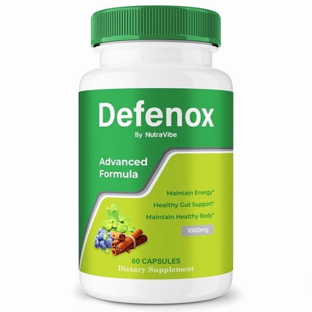 Defenox – Natural Daily Pill Formula Designed to align with Fitness Goals, Support active Lifestyle & Body Balance | Just 2 Easy-to-Swallow Pills Daily (60 Capsules)