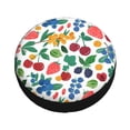 thumbnail image 4 of PUREYAH Cherry Raspberry Cranberry Fruit Texture Rv Spare Tire Cover, Wheel Covers Protectors Universal Fit for Camping Travel Trailer Truck 16 inch, 4 of 6