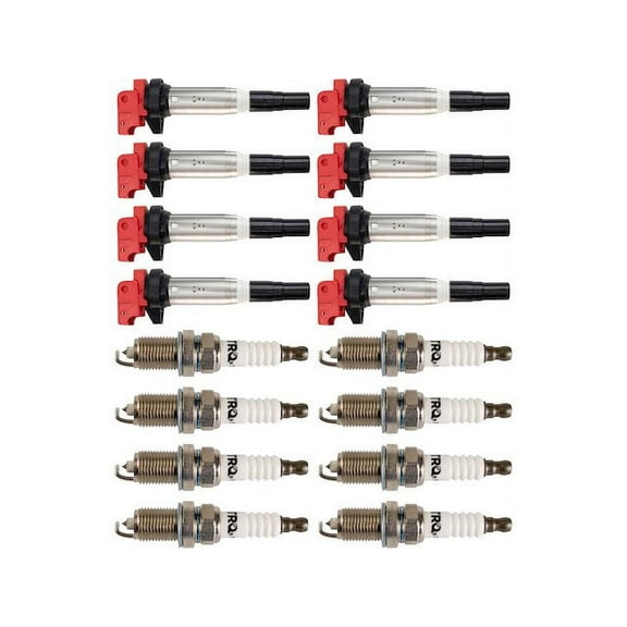 Ignition Coil and Spark Plug Kit 16 Piece - Compatible with 2004 - 2010 BMW X5 4.8L V8 2005 2006 2007 2008 2009
