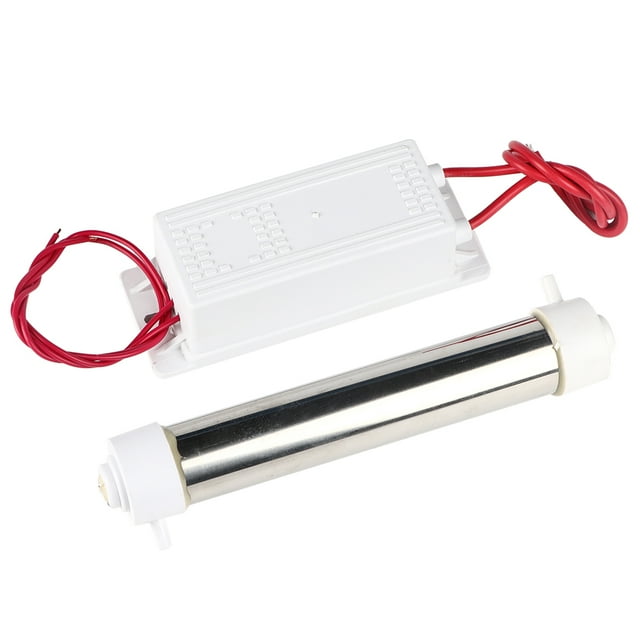 Portable Ozone Generator, 220V 3g White Quartz Tube Ozone Generator for Water Air Purifier Sterilizer Cleaner
